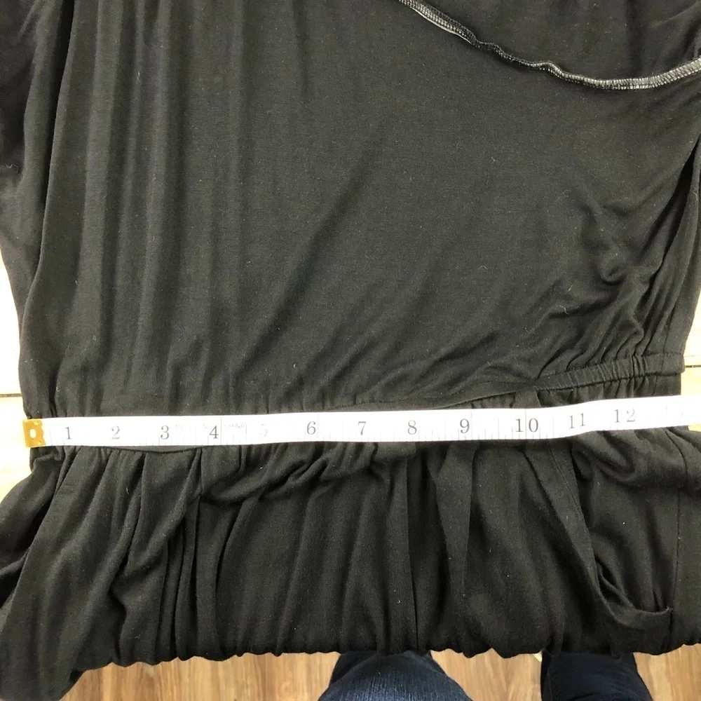 12th Street by Cynthia Vincent black one shoulder LBD